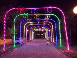 راه اندازی تونل نوری در پارک ساحلی آستانه اشرفیه