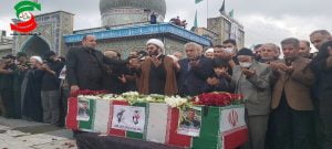 پیکر مدافع امنیت شهید مجید یوسفی با حضور استاندار گیلان در آستانه اشرفیه تشییع شد + عکس و فیلم