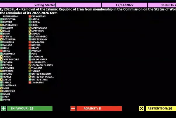 نباید می‌گذاشتند کار به اینجا بکشد/قطعنامه حذف ایران از کمیسیون مقام زن سازمان ملل