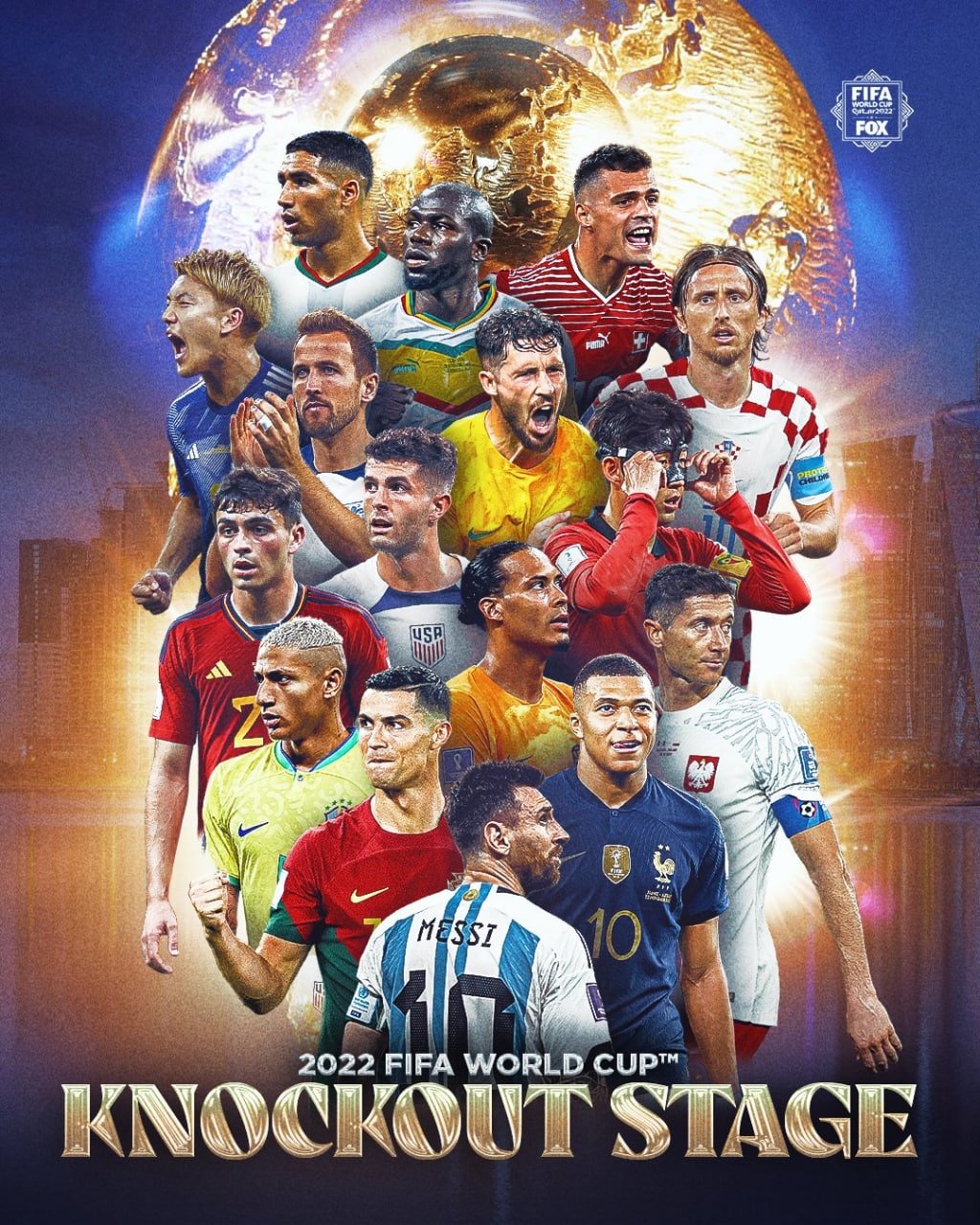 برنامه تیم ها در یک‌هشتم نهایی جام جهانی قطر