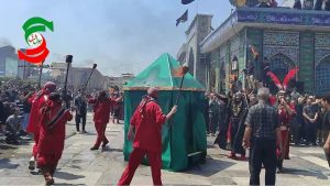 جلوه های عشق حسینی در آئین نمایشی مذهبی  آتش زدن خیام در حرم مطهر سلطان سید جلال الدین اشرف آستانه اشرفیه