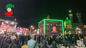 عزاداری عاشقان ثارالله درهفتمین روز شهادت سالار شهیدان در آستانه اشرفیه