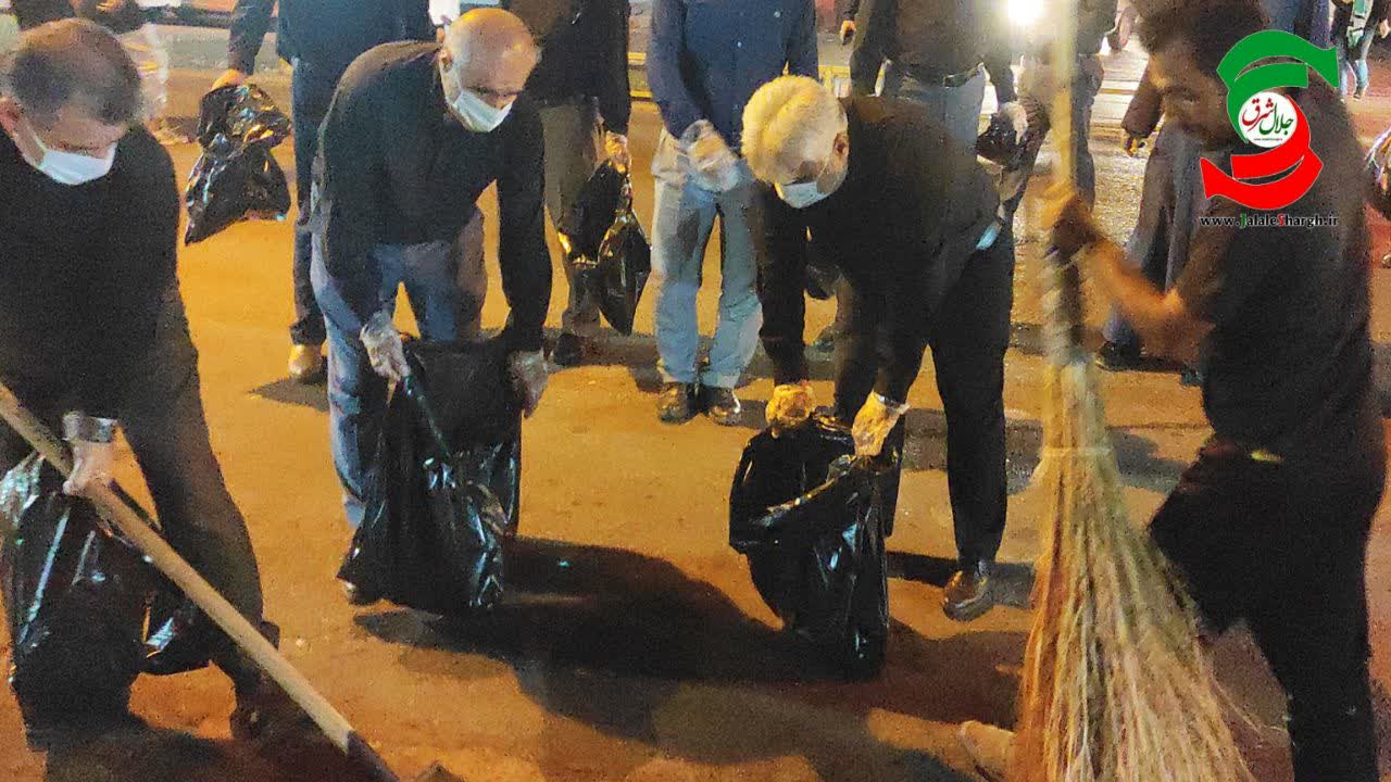 گزارش تصویری از پاکسازی اطراف مراسم اجتماع اربعین حسینی در آستانه اشرفیه+ فیلم