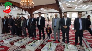 گزارش تصویری از گلباران گلزار شهدا و دعای زیارت عاشورا در گلزار شهدای آستانه اشرفیه