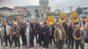 راه پیمایی نمازگزاران آستانه اشرفیه در محکومیت حادثه تروریستی کرمان+عکس و فیلم