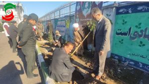 ۲۵اصله نهال  به یاد شهدای راسک و نیروی انتظامی در ستاد ناجا آستانه اشرفیه غرس شد