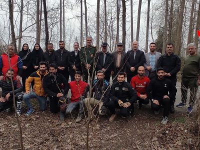 ۳۰۰ نهال توسکا در محوطه تونل صفرابسته غرس شد + عکس