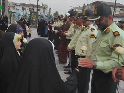 قدردانی و حمایت جمعی از بانوان آستانه اشرفیه از فراجا در اجرای طرح نور(حجاب)