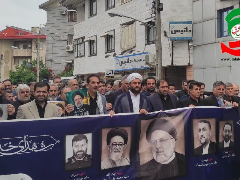 آغاز مراسم عزاداری شهدای خدمت در میدان شهدای ذهاب رشت +فیلم و عکس