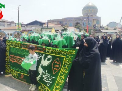 کاروان شادی سفره داران و خنچه بران غدیر در آستانه اشرفیه