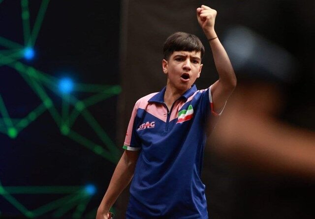 صعود نابغه ۱۴ ساله ایران به جمع ۸ نفر برتر تنیسرویمیز نوجوانان جهان