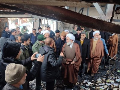 بازدید نماینده ولی فقیه در گیلان  از طعمه حریق شدن مسجدامام حسین  و حسینیه حضرت زینب کوی شهید رجایی بندر کیاشهر+ عکس