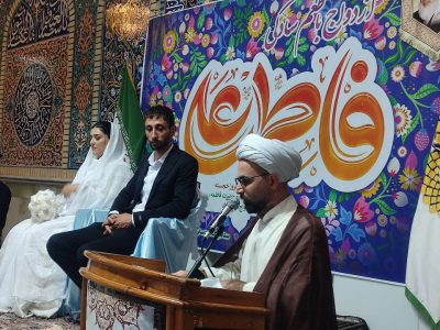 ۳۸ زوج جوان آستانه ای جشن ازدواج خود را در حرم مطهر سلطان سیدجلال الدین اشرف جشن گرفتند+ عکس و فیلم