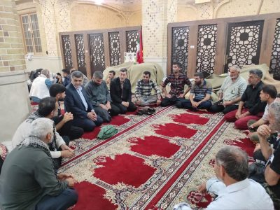 دیدارمسئولین شهرستان آستانه اشرفیه با کاروان پیاده مرقد امام در مصلای قزوین