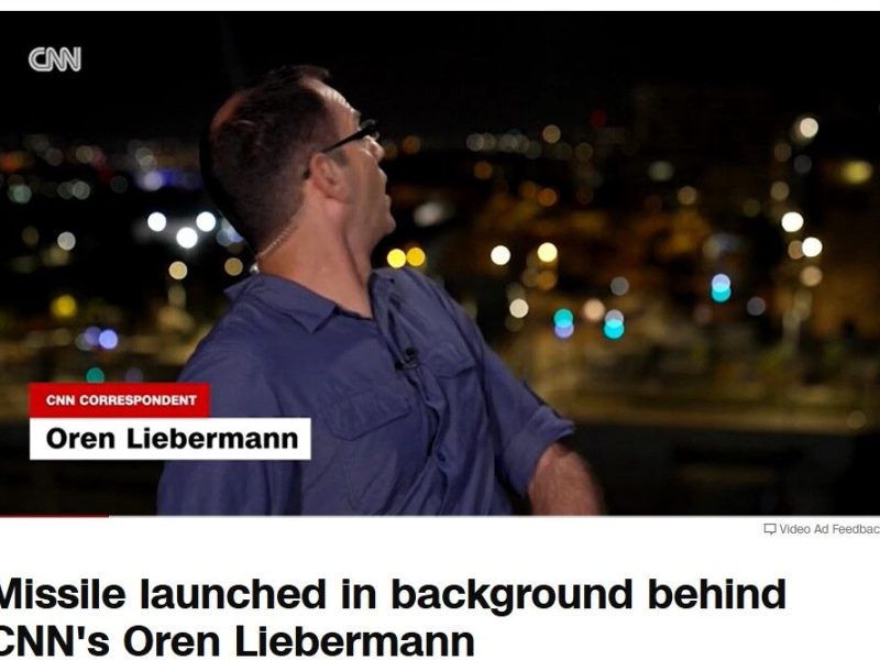 غافلگیری خبرنگار سی‌ان‌ان از حمله موشکی ایران به بیت المقدس