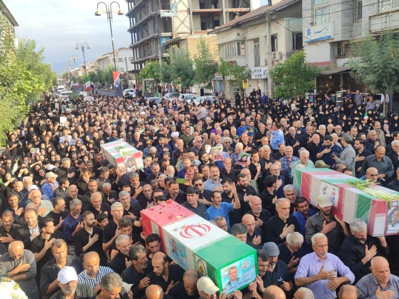 گزارش تصویری از آئین تشییع ۴ تن ازشهدای  آستانه اشرفیه