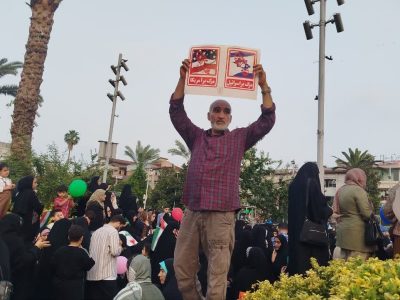 مراسم «غدیر حماسی» مردمی میدان شهدای ذهاب رشت در قاب تصویر