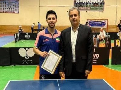 « کسب مقام سوم بزرگسالان تنیس روی میز گیلان توسط جوان آستانه ای »