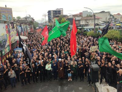 جلوه‌ای از عشق حسینی در اربعین آستانه اشرفیه + عکس و فیلم