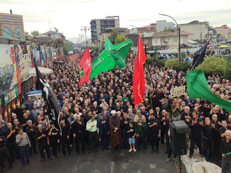 جلوهای از عشق حسینی در اربعین آستانه اشرفیه + عکس و فیلم