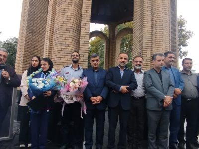 مراسم استقبال از سارا بهمنیار در آستانه اشرفیه برگزارشد+ عکس و فیلم