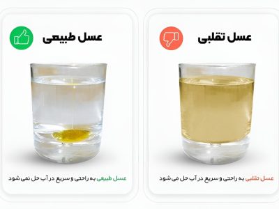 تست عسل طبیعی با آب سرد + ویدئو | ساده‌ترین روش خانگی برای تشخیص عسل طبیعی