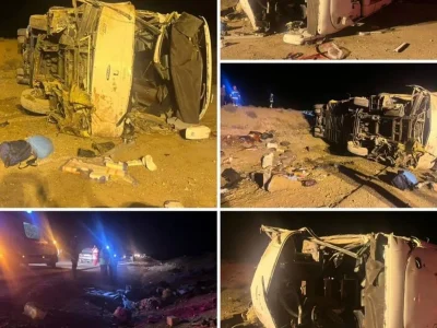 جزئیات حادثه واژگونی مرگبار اتوبوس در محور نطنز با ۱۳ فوتی