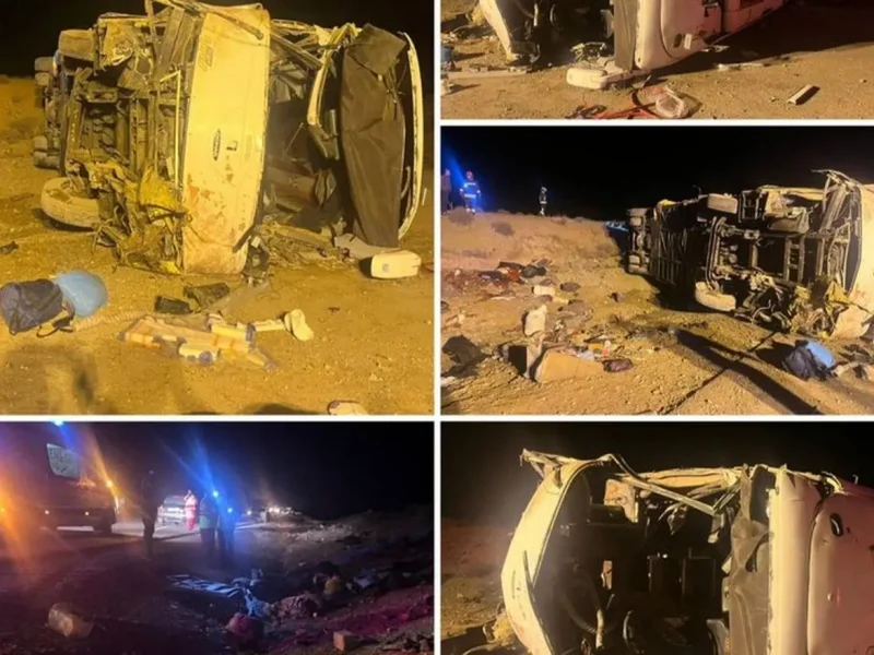 جزئیات حادثه واژگونی مرگبار اتوبوس در محور نطنز با ۱۳ فوتی