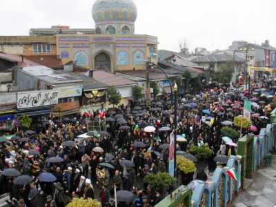 راه پیمایی باشکوه سالروز پیروزی انقلاب در آستانه اشرفیه+عکس و فیلم