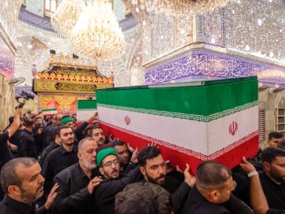 تشییع میلیونی پیکر مطهر رهبر شهید در کربلا
