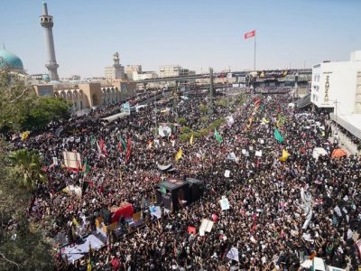پایان مراسم تشییع باشکوه آقای شهید در نجف اشرف